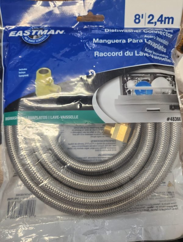 1753153772004.jpg 48366--JA-EZ-FLO DISHWASHER INSTALLATION KIT 8' STAINLESS STEEL SUPPLY LINE FILL HOSE WITH ELBOW