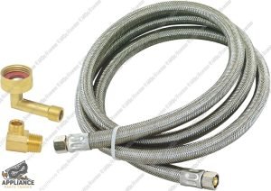 8 ft. Braided Dishwasher Supply Line with Adapters