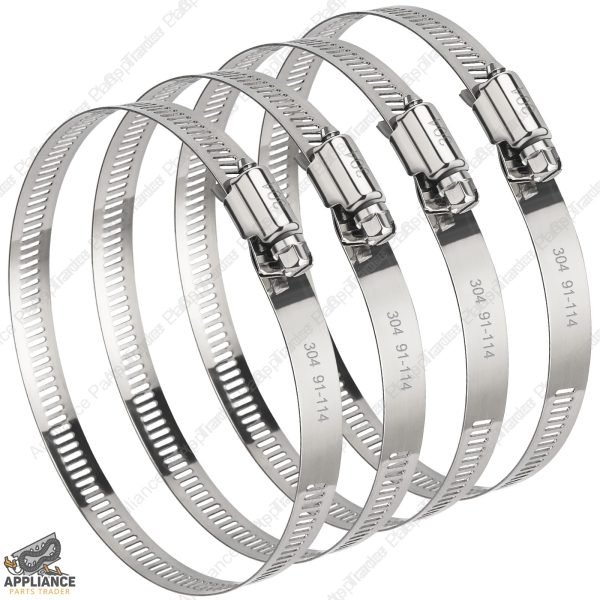 4" Dryer Hose Clamps - 2 Pack