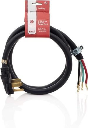 5304490724-OEM-6FT 50 AMP 4 WIRE Range Cord