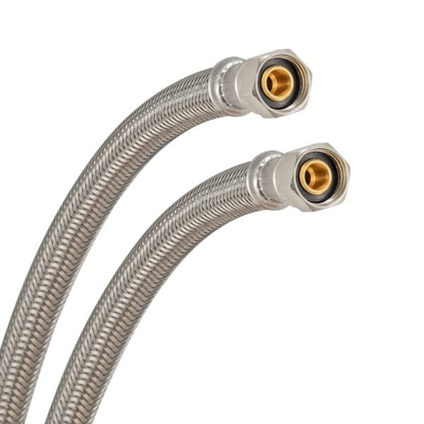 5304503340--3/8" COMP X 3/8" COMP X 6' Braided Stainless Steel with Brass Insert