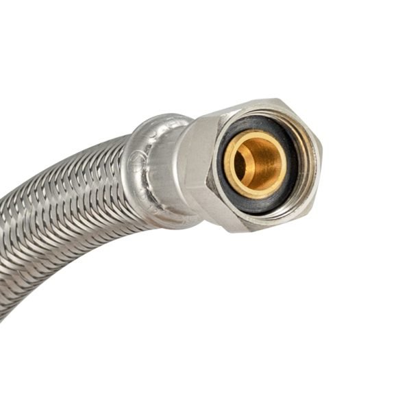 5304503340--3/8" COMP X 3/8" COMP X 6' Braided Stainless Steel with Brass Insert