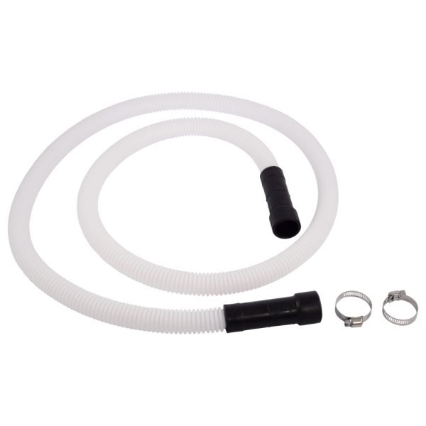6' Corrugated Dishwasher Discharge Hose with Rubber Ends (5/8" or 7/8" outlets)