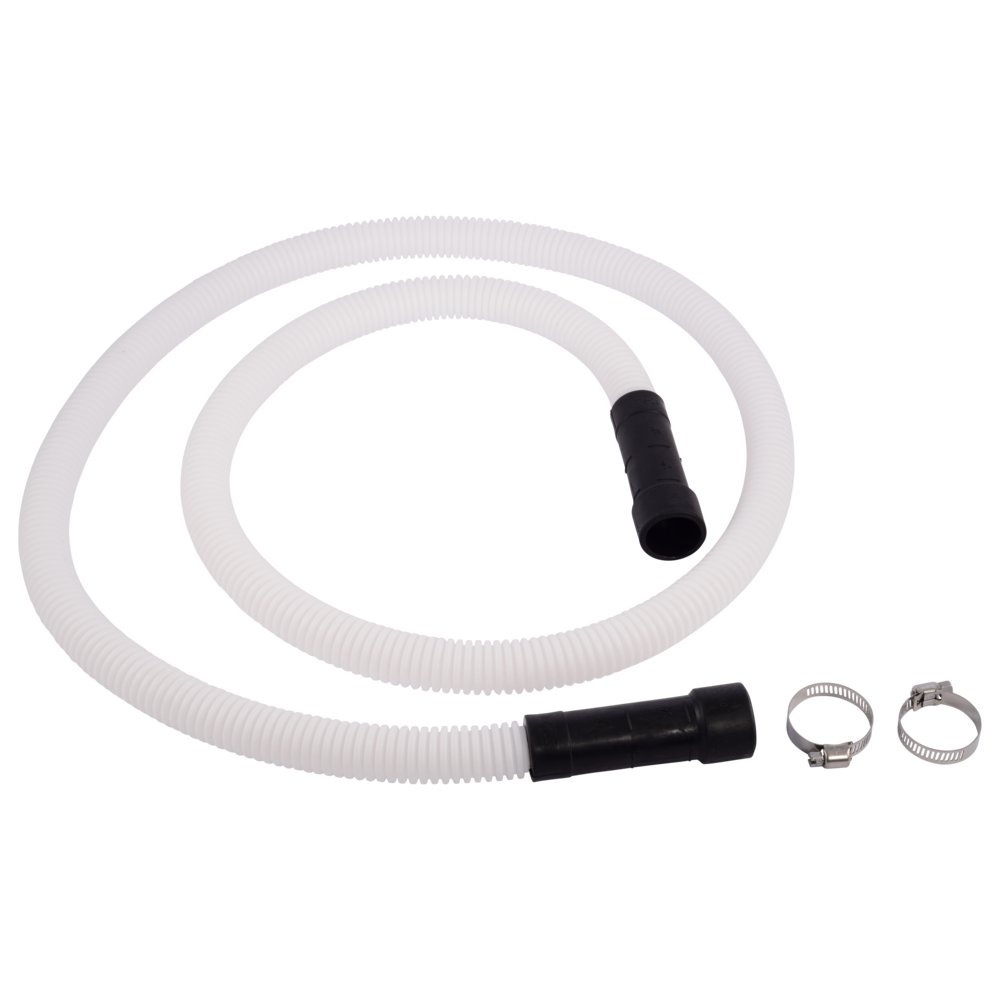 6' Corrugated Dishwasher Discharge Hose with Rubber Ends (5/8" or 7/8" outlets)
